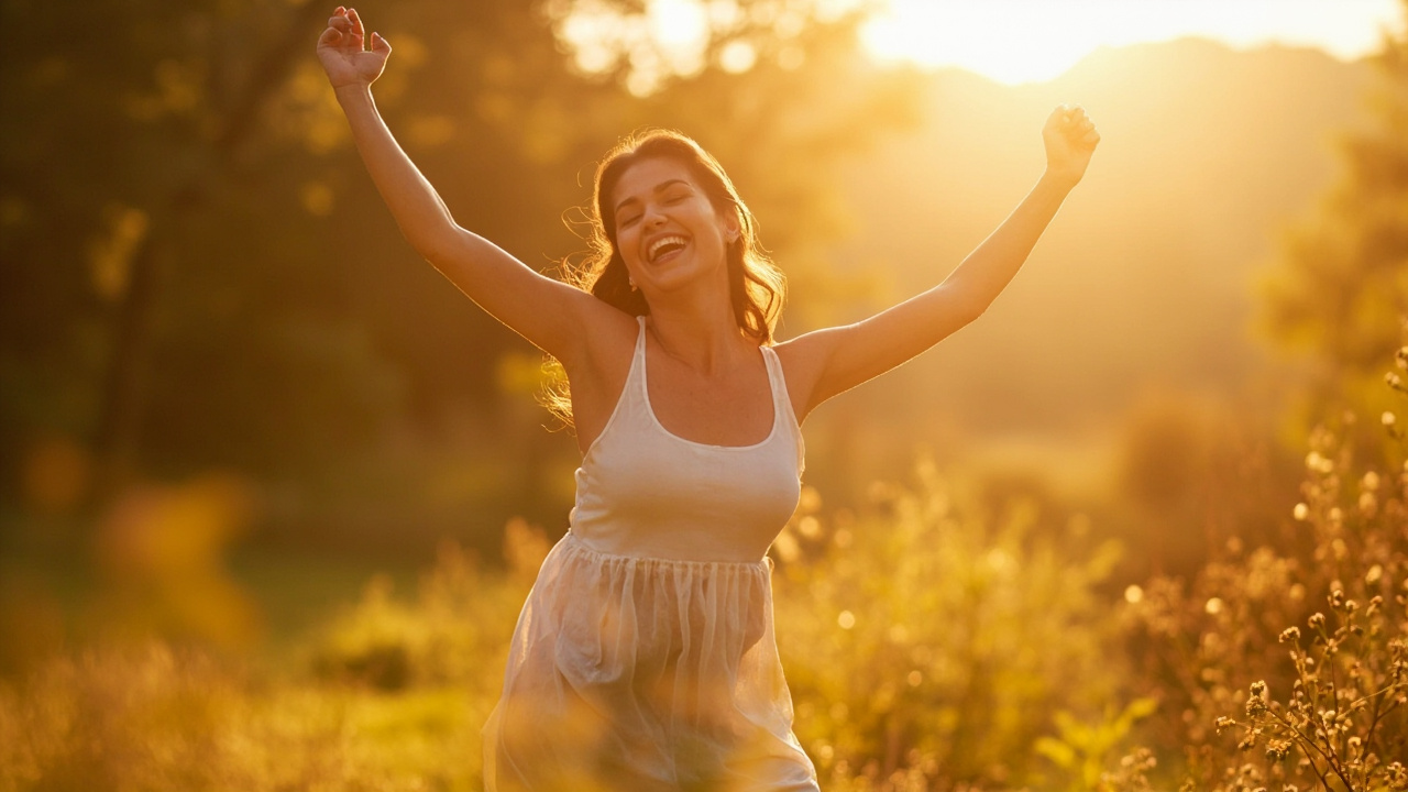 Personne souriante en pleine confiance