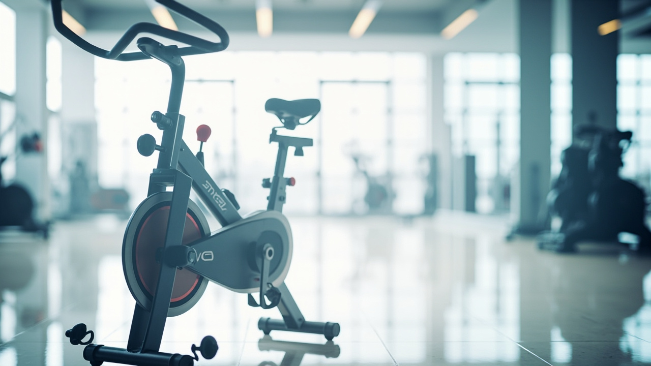 Personne faisant du velo d appartement ou marchant